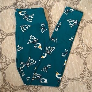 Lularoe unicorn skeleton leggings OS